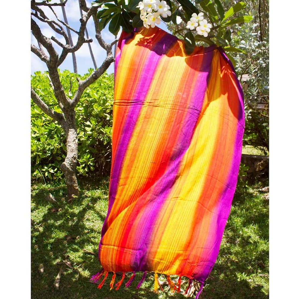 Purple and Orange Striped Sarong